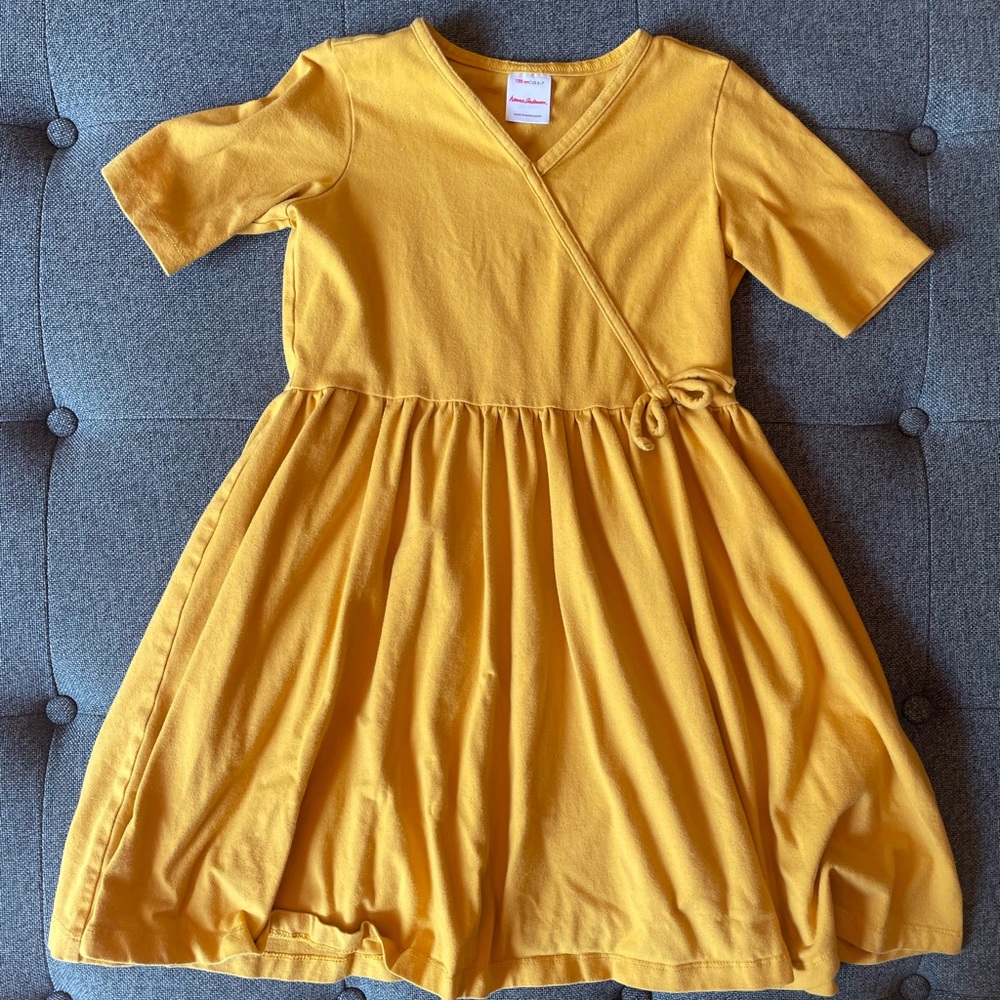 Hanna Andersson mustard yellow dress